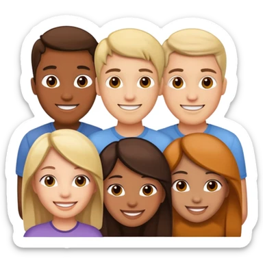 Grupo de cuatro amigas sticker