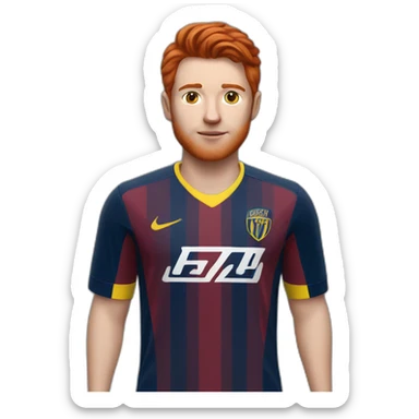 young-men-redhead-soccer-player-boca-jrs-jersey sticker