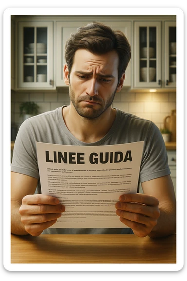 FALLA IDENTICA A QUESTA MA SUL FOGLIO SCRIVI "LINEE GUIDA" IN ITALIANO sticker