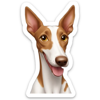 podenco andaluz marron sonriente sticker