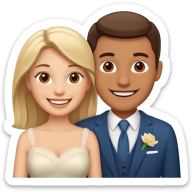 Married couple male and female sticker
