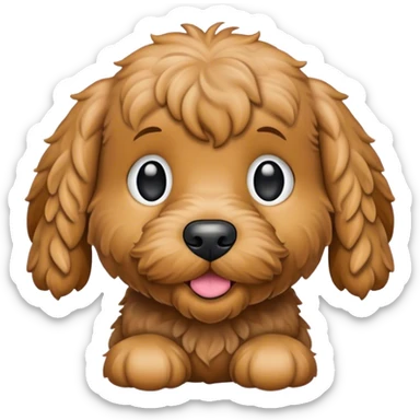 Emoji of cockapoo sticker