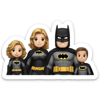 Batman family with all batsuit sticker