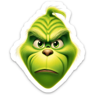 Grinch heart bigger sticker
