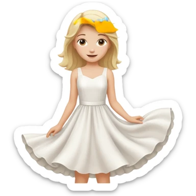 a blond girl who turned 18 and had a glow up  sticker