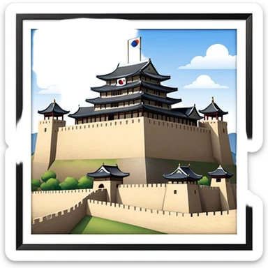 South Korea suwon Hwaseong Fortress Palace castle sticker
