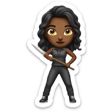 a girl that is slaying  sticker