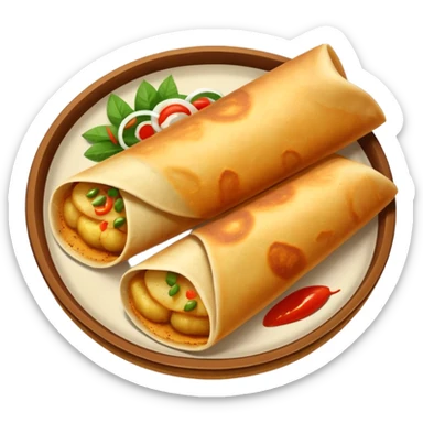 masala dosa in south indian style sticker
