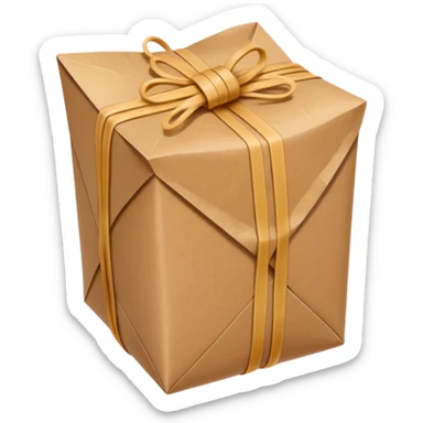 brown paper wrap usually found in indonesian stall.. tied with rubber band sticker