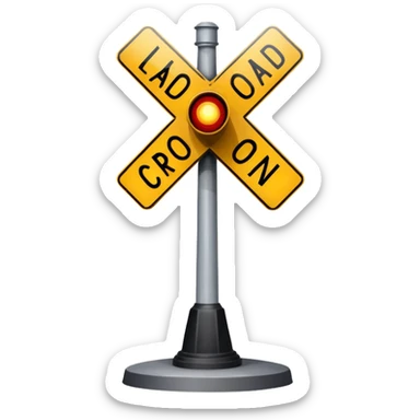 Railroad crossing light sticker