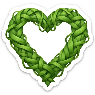 vine heart sticker