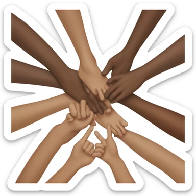 feet interlocked like shaking hands sticker