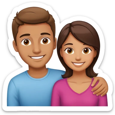 Girl with her boyfriend  sticker