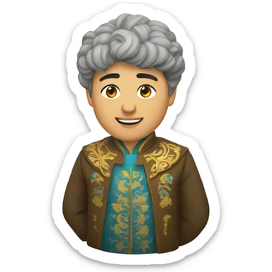 kazakh with beshbarmak sticker