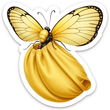 Butterfly in cocoon sticker
