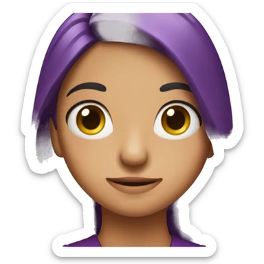 Una rana morada  sticker