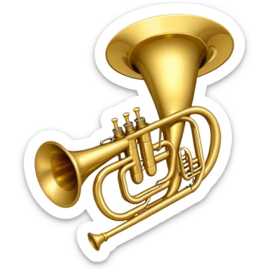 Heart with trumpet inside sticker