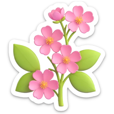 pink sakura cherry flower, remove background sticker