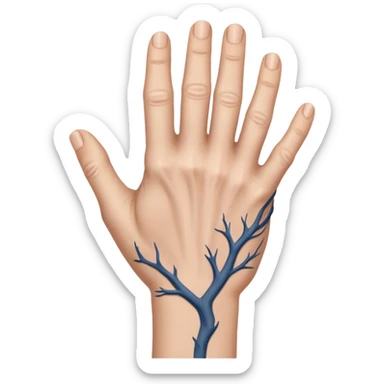 back of left hand sticker