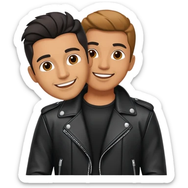 Happy Pop Latin Male Music Singer with black leather jacket sticker