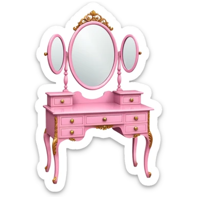 pink DRESSING TABLE sticker