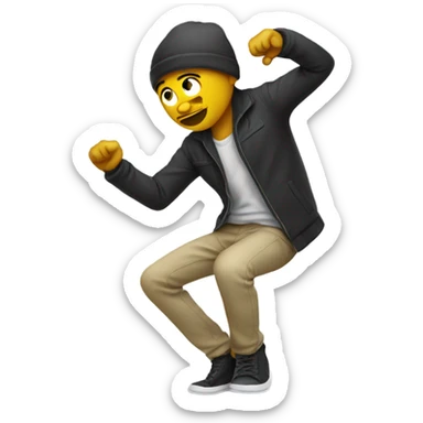 Personne qui fait un dab sticker
