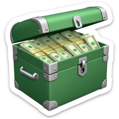 unlocked vault full of cash sticker