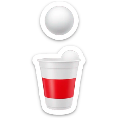 Ping pong ball in air red solo cup sticker