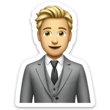 Posh-boy-with-gray-suit-and-200-euro-bill sticker