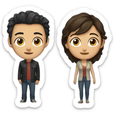 Elaine and Alex sticker