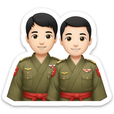 two brothers and two different sides of the world fighting, but still being in brotherly love. No one is an exchange student sticker