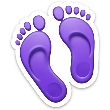 purple footsteps sticker