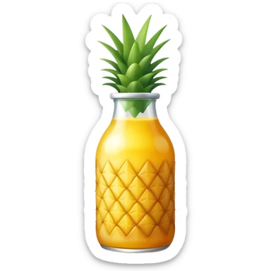 Bottle pineapple juice sticker
