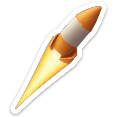 a comet flying with it's cone sticker