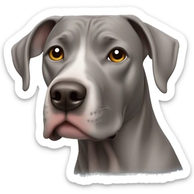 Weimaraner American Staffordshire terrier mutt  sticker
