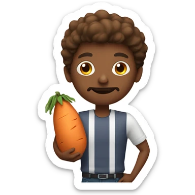 Guy holding sweet potato  sticker