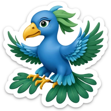 araras azuis no estilo das araras azuis blue e jade do filme rio sticker