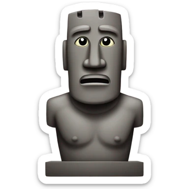 Moai batman shocked with hands on face sticker