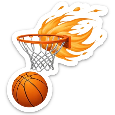 airball missed basketball shot sticker