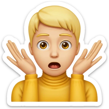 Emoji doing the strangling emote sticker