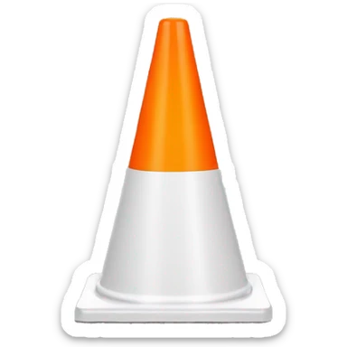 Orange Traffic cone sticker