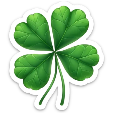 Trebol de 5 hojas emoji black clover sticker