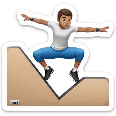 parkour at kids school sticker