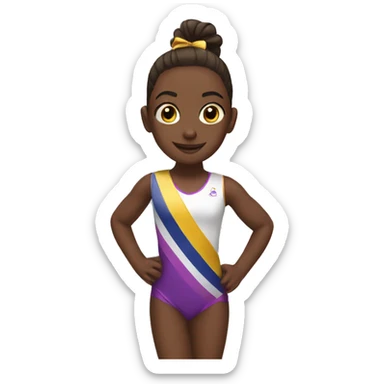 girl on a gymnastics sash sticker
