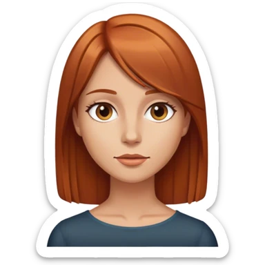 Mujer pelo cobrizo lacio  sticker