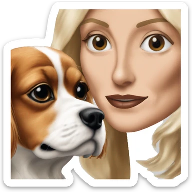 Sharon stone in basic instinct with cavalier King Charles spaniel  sticker