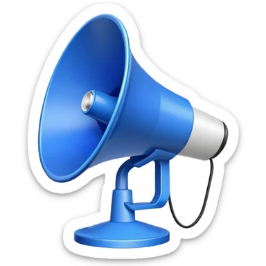 blue loudspeaker sticker