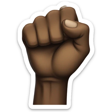 Black power fist sticker