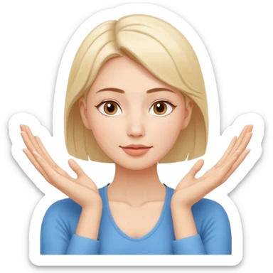 Minimal wellness-style emoji of a woman doing face yoga exercises, hands gently lifting and stretching facial muscles, calm and natural look, clear face yoga movement, simple and easy-to-understand icon, no beauty or medical elements

 sticker