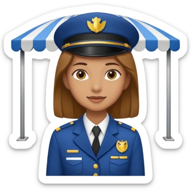 ticket seller at booth sticker